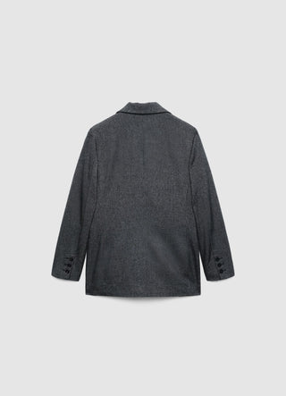 Solid-colour double-breasted jacket