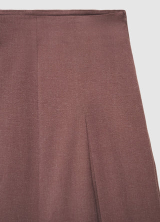 Gonna-pantalone lunga a tinta unita