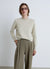Pull boxy à col rond uni