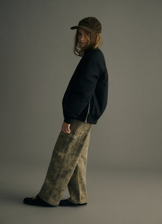 Pantaloni cargo lunghi con stampa mimetica