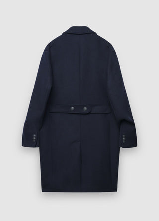 Single-colour double-breasted coat