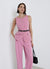 Crew neck vest with belt