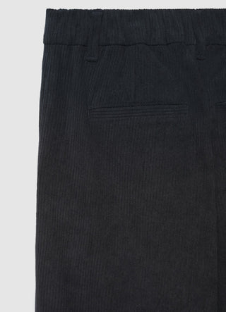 Pantaloni dritti in velluto a coste con risvolto