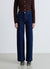 Jeans wide leg con pieghe vita alta