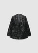 Single-breasted jacket with sequins - XXL
