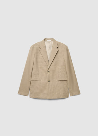 Giacca monopetto boxy a quadri