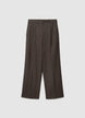 Palazzo trousers with pleats and buckle - XL