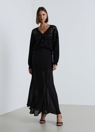 Cardigan con paillettes