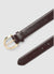 Slim solid-colour belt with golden buckle