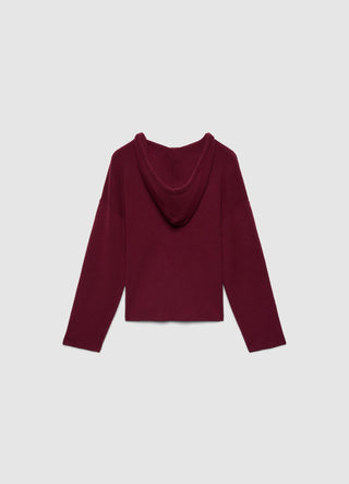 Pullover mit Kapuze und V-Ausschnitt
