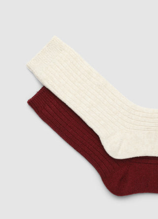 Pack of 2 ribbed socks with a shimmering effect