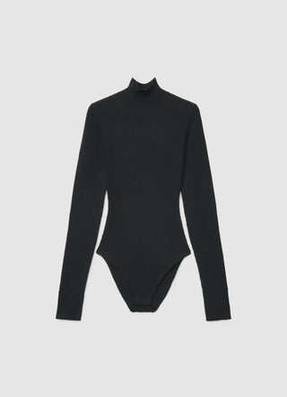 Ribbed body with high neck