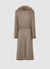 Faux fur collar coat