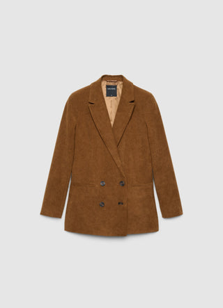 Double-breasted corduroy jacket