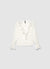 Blouse avec volant en simili satin