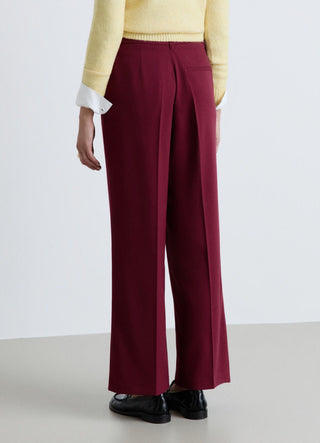 Pantaloni palazzo con vita elasticizzata