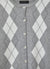 Argyle pattern cardigan with buttons