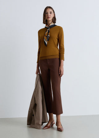 Plain crew neck sweater