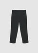 Pantaloni cropped a tinta unita con risvolto - 44