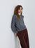 Solid colour crew neck jumper with raw edge finish