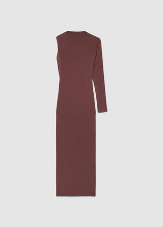 Asymmetrisches, drapiertes Maxikleid