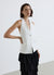 Gilet halter con bottone gioiello