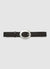 Plain-coloured belt with oval buckle