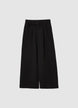 Uni-farbene Palazzo-Hose mit Gürtel - 14+