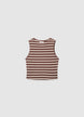 Top crop in striped knit - 3XL