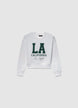 Hoodless sweatshirt with college lettering - S