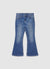 Solid-colour flared jeans