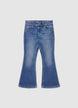 Solid-colour flared jeans - 8-9