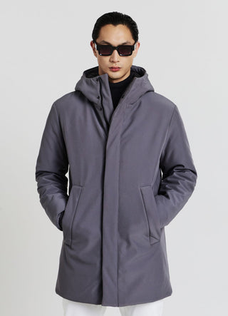 Einfarbiger Parka-Obermantel