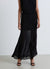 Long flare skirt in solid-colour georgette