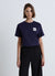 T-shirt con patch e scritta