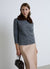 Cardigan con collo effetto pelo e bottoni gioiello