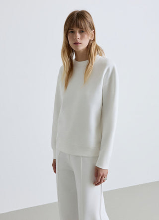 Crew neck sweatshirt with shimmering effect