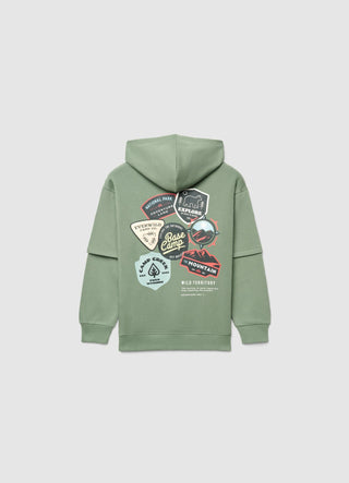 Oversize Hoodie mit Kapuze und Prints