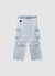 Jeans cargo con bande laterali e coulisse