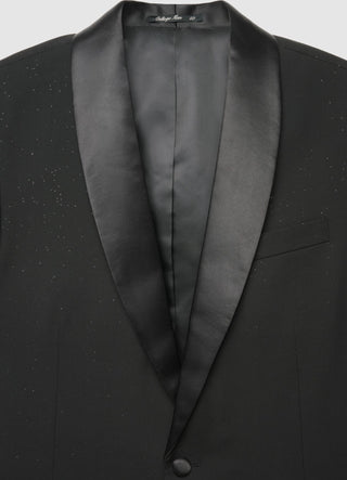 Einreihige Jacke mit Glitzereffekt