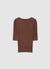 T-shirt a costine a tinta unita