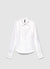 Chemise courte en simili satin uni