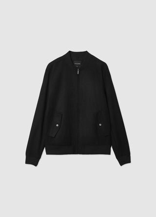 Bomber in simil camoscio con zip