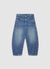 Solid colour barrel jeans