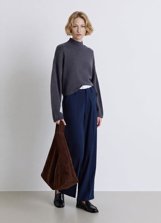 Pantaloni palazzo con vita elasticizzata