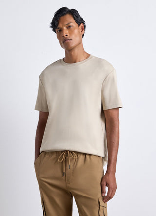 Plain-colour crew neck T-shirt