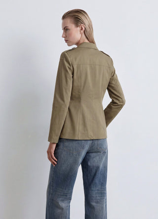 Giacca stile militare con tasche a patta
