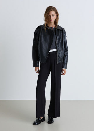 Pantaloni palazzo con vita elasticizzata