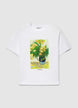 T-shirt con stampa vaso fiori - 3XL