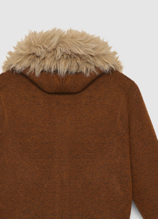Maglia con cappuccio e zip frontale